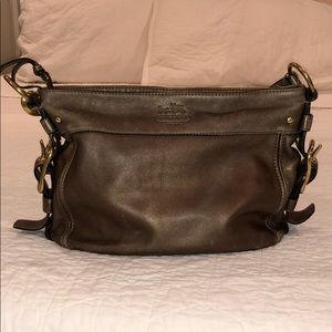 Coach Bronze Leather Hobo Bag